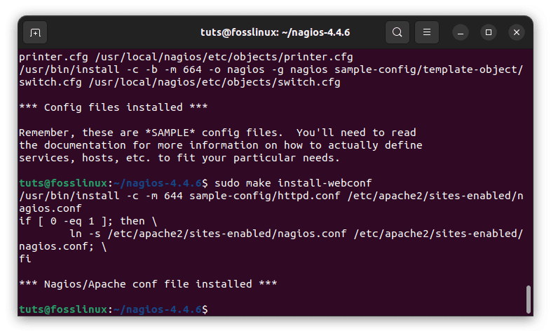 compile and install nagios