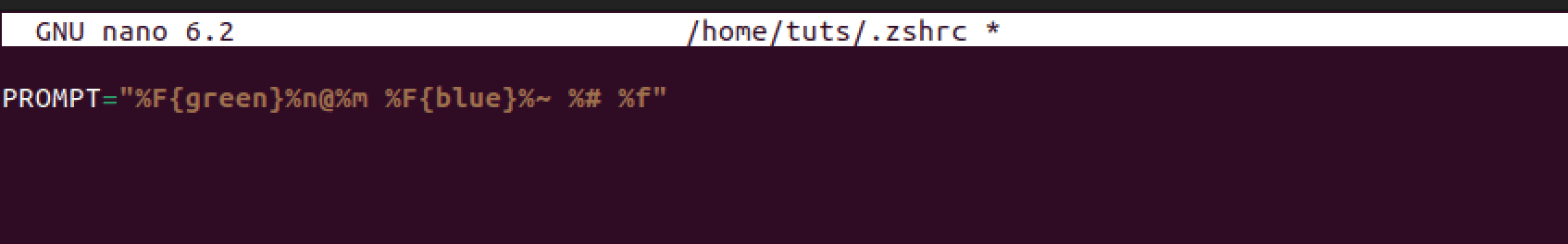 configure zsh prompt