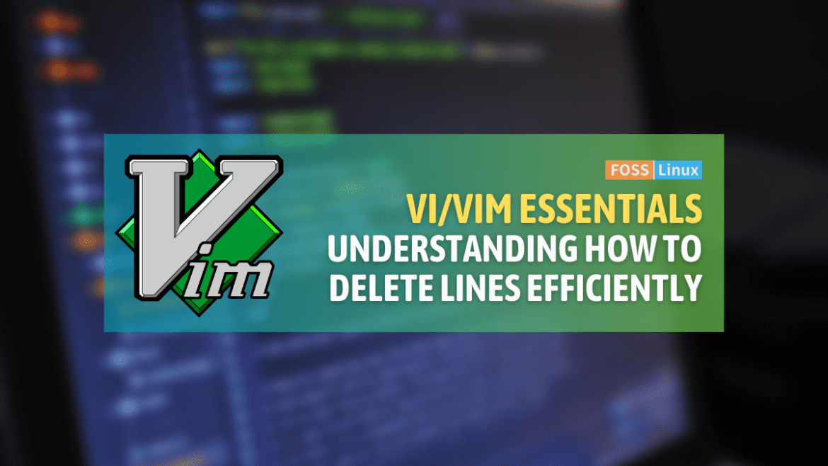 deleting text lines in vi vim
