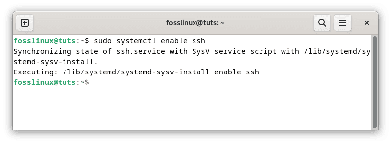 enable ssh service to run on boot