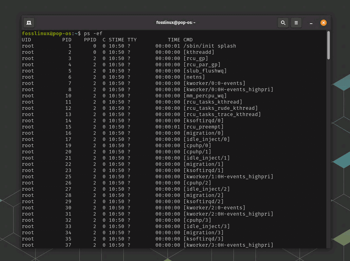 finding ppid in linux