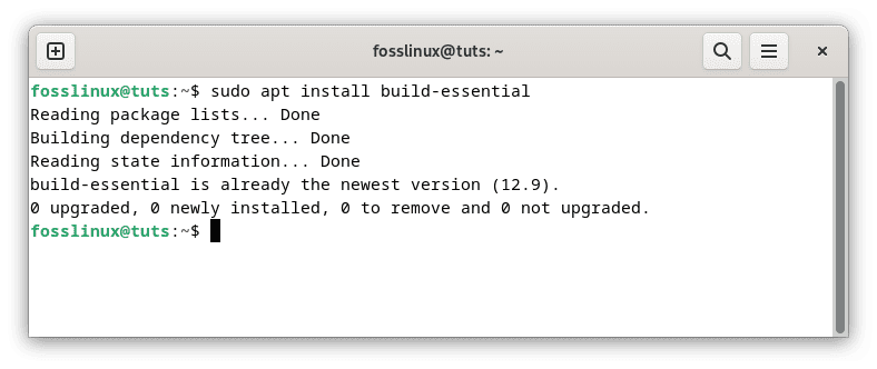 install build essential
