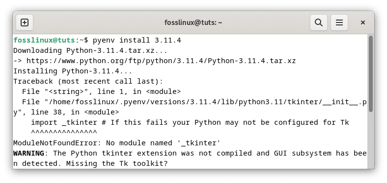 install python 3.11.4 using pyenv