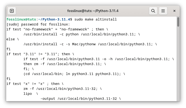 install python binaries