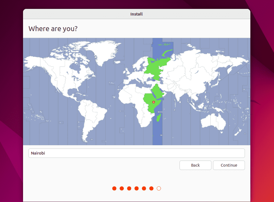 location and time zone