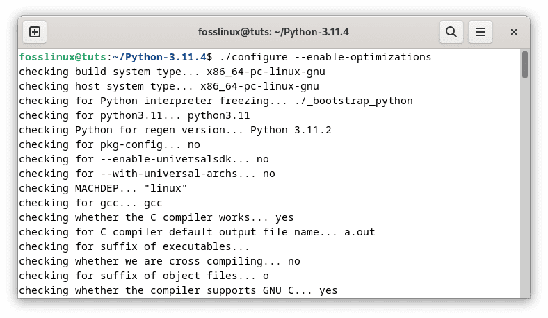 run configuration script