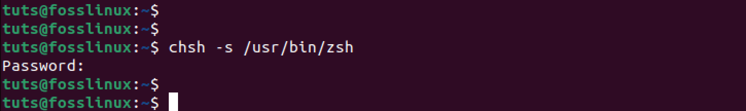 set zsh default shell