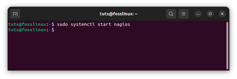 start nagios