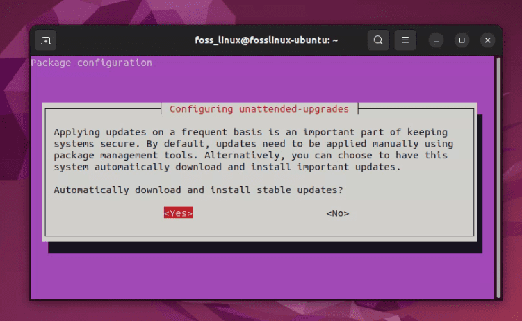 configuring unattended upgrades on ubuntu