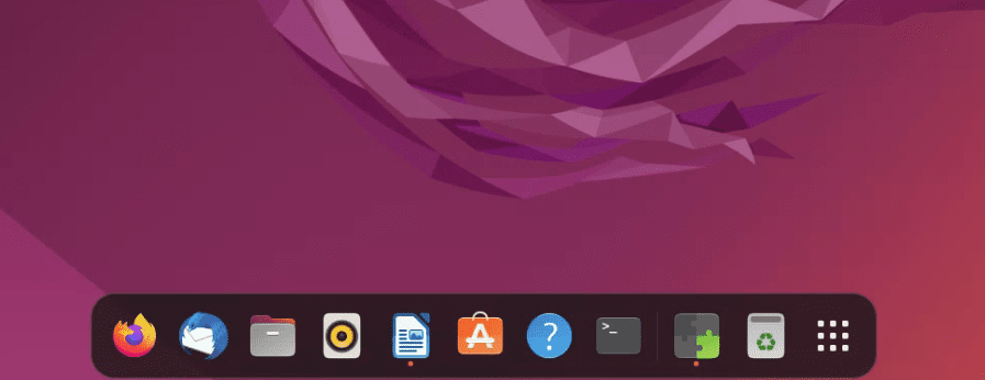 dock activated on ubuntu 22.04