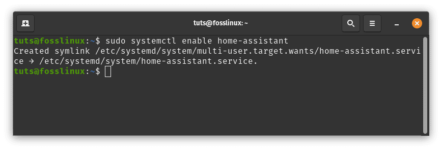 enable home assistant to autostart