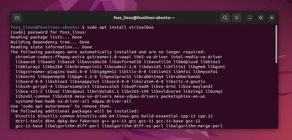 installing virtualbox on ubuntu