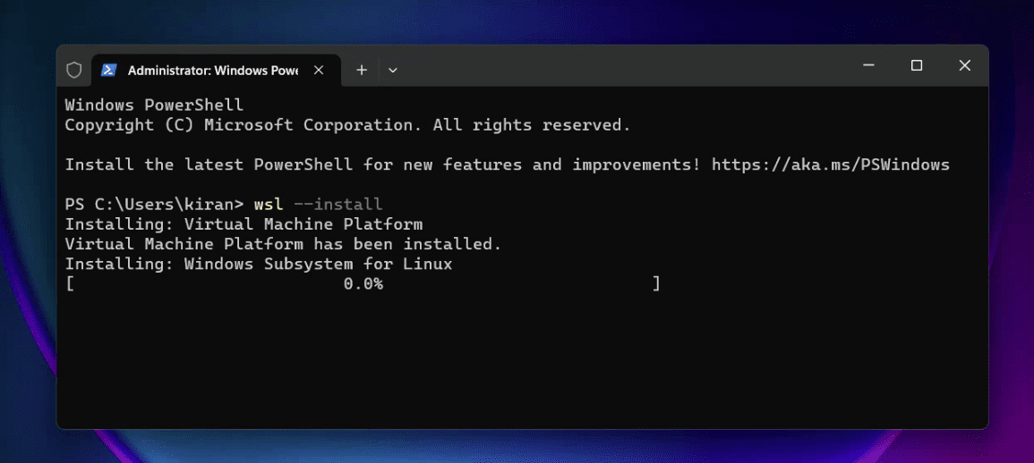 installing wsl on windows 11