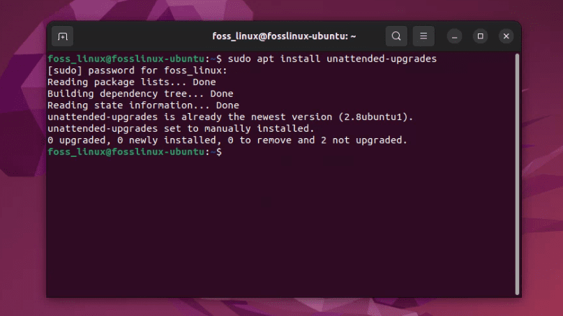 installing unattended upgradeson ubuntu 22.04