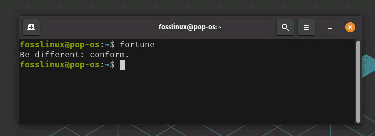 running fortune command in linux