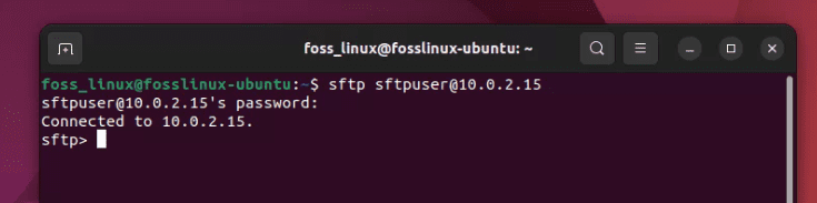 successful sftp connection