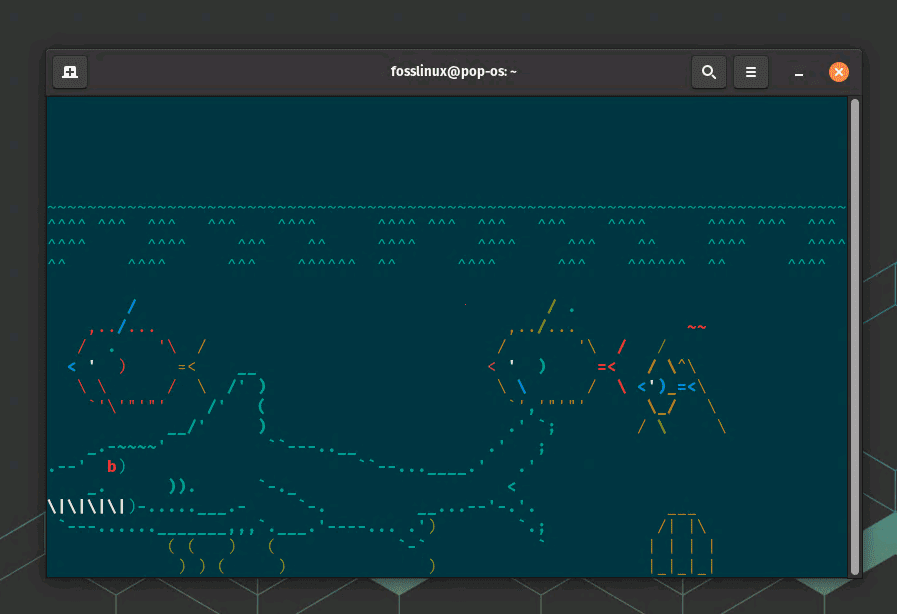 virtual aquarium in linux terminal