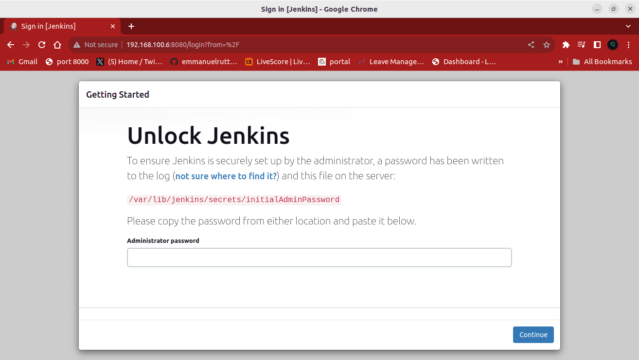 access jenkins via the web