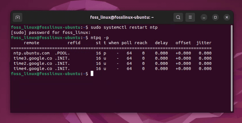 checking ntp sync