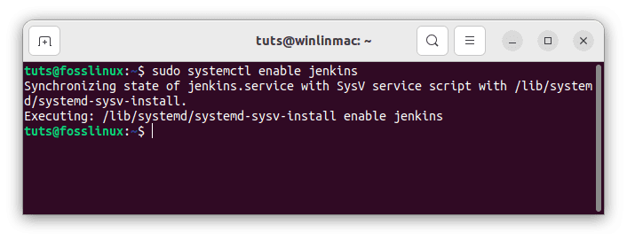 enable jenkins