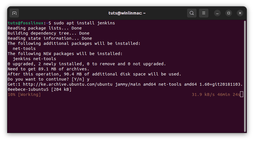 install jenkins