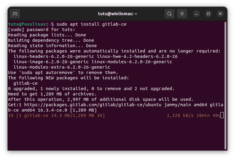 install gitlab