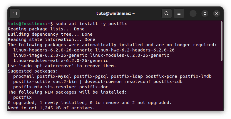 install postfix