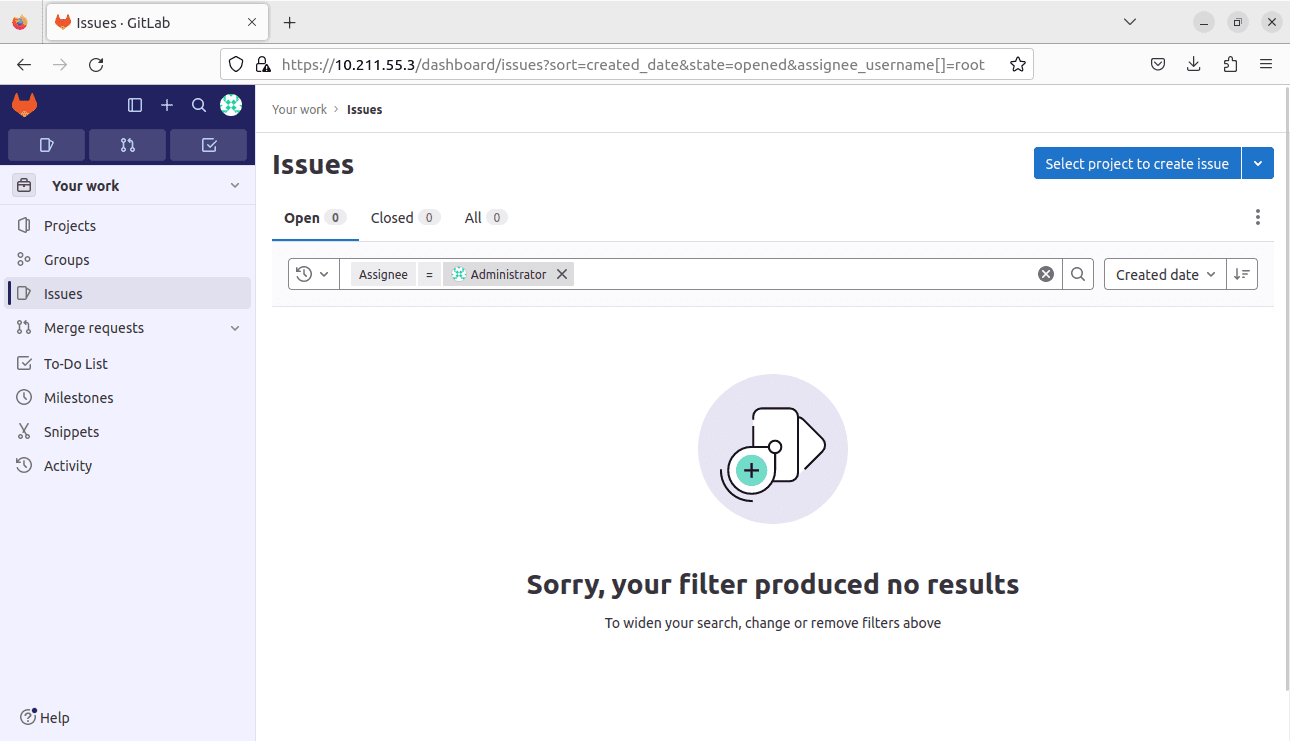 issues tab