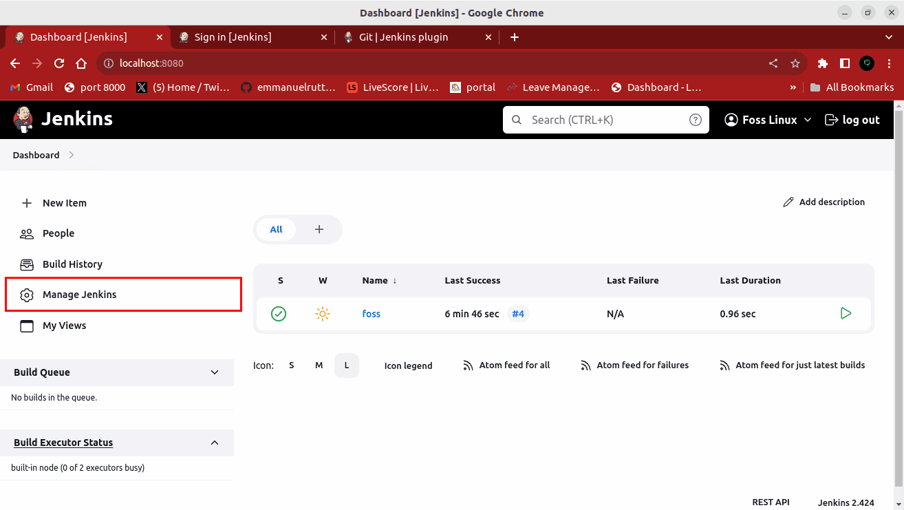 manage jenkins