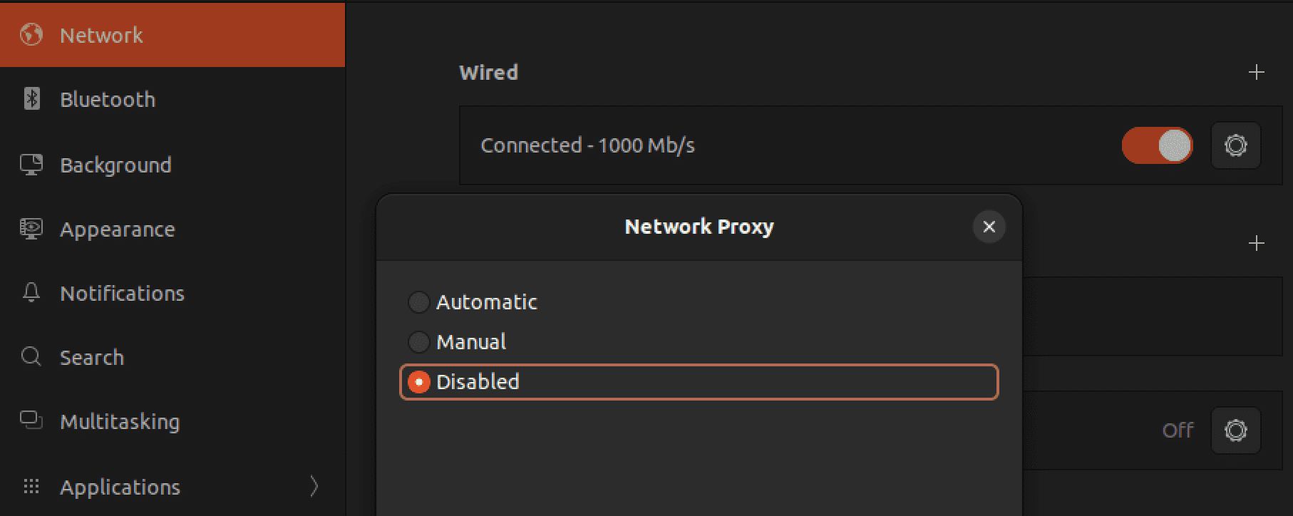 proxy settings