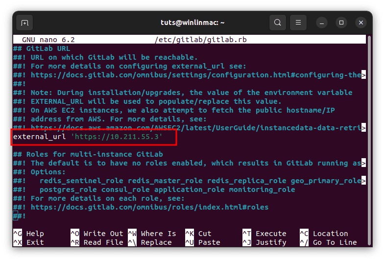 set your external url