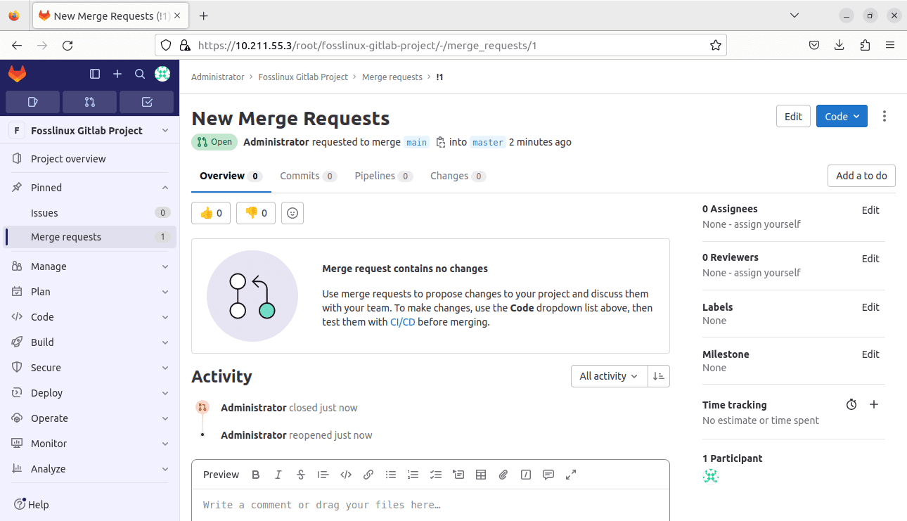 submit a merge request