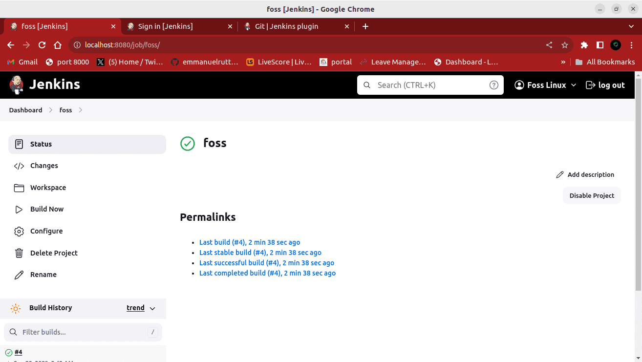 view build status