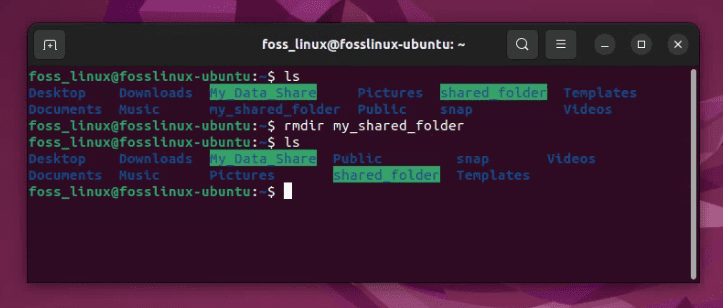 deleting a folder in linux using bash