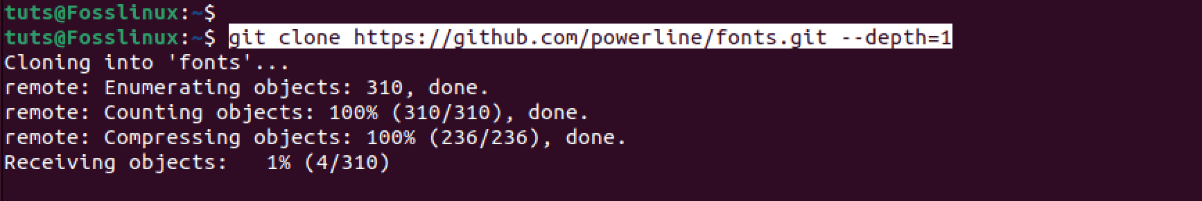 clone the powerline repository