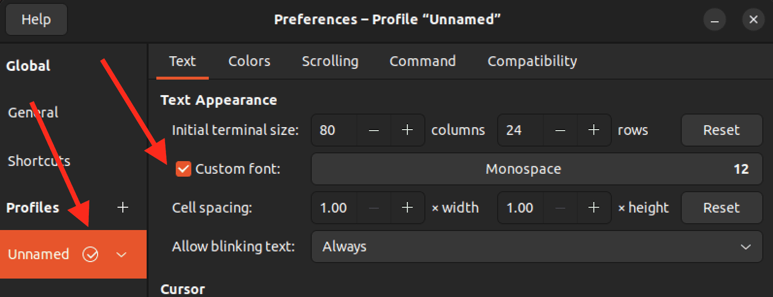 enable custom font