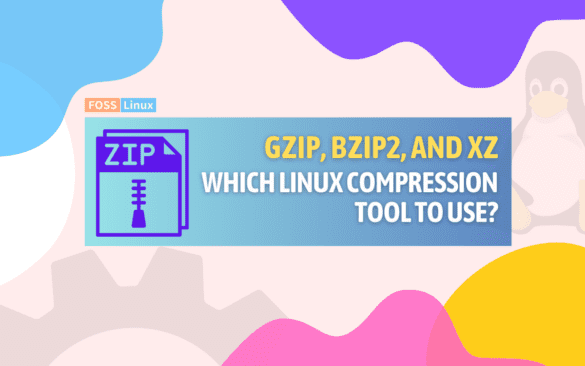 gzip bzip2 and xz linux compression tools