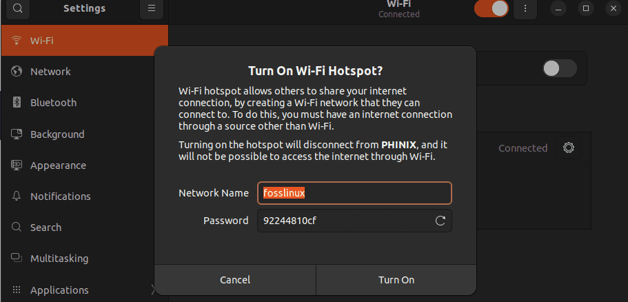 setup hotspot