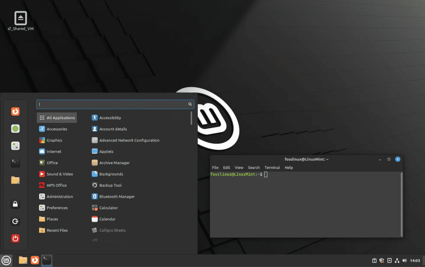 linux mint cinnamon 21.1 desktop